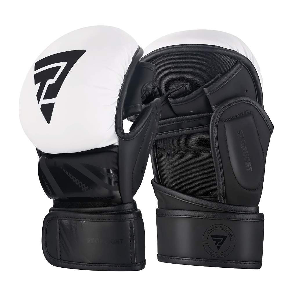 Pro MMA training gloves SF2691 with quad-dome padding, ideal for boxing, kickboxing; durable, breathable, with reinforced wrist support.